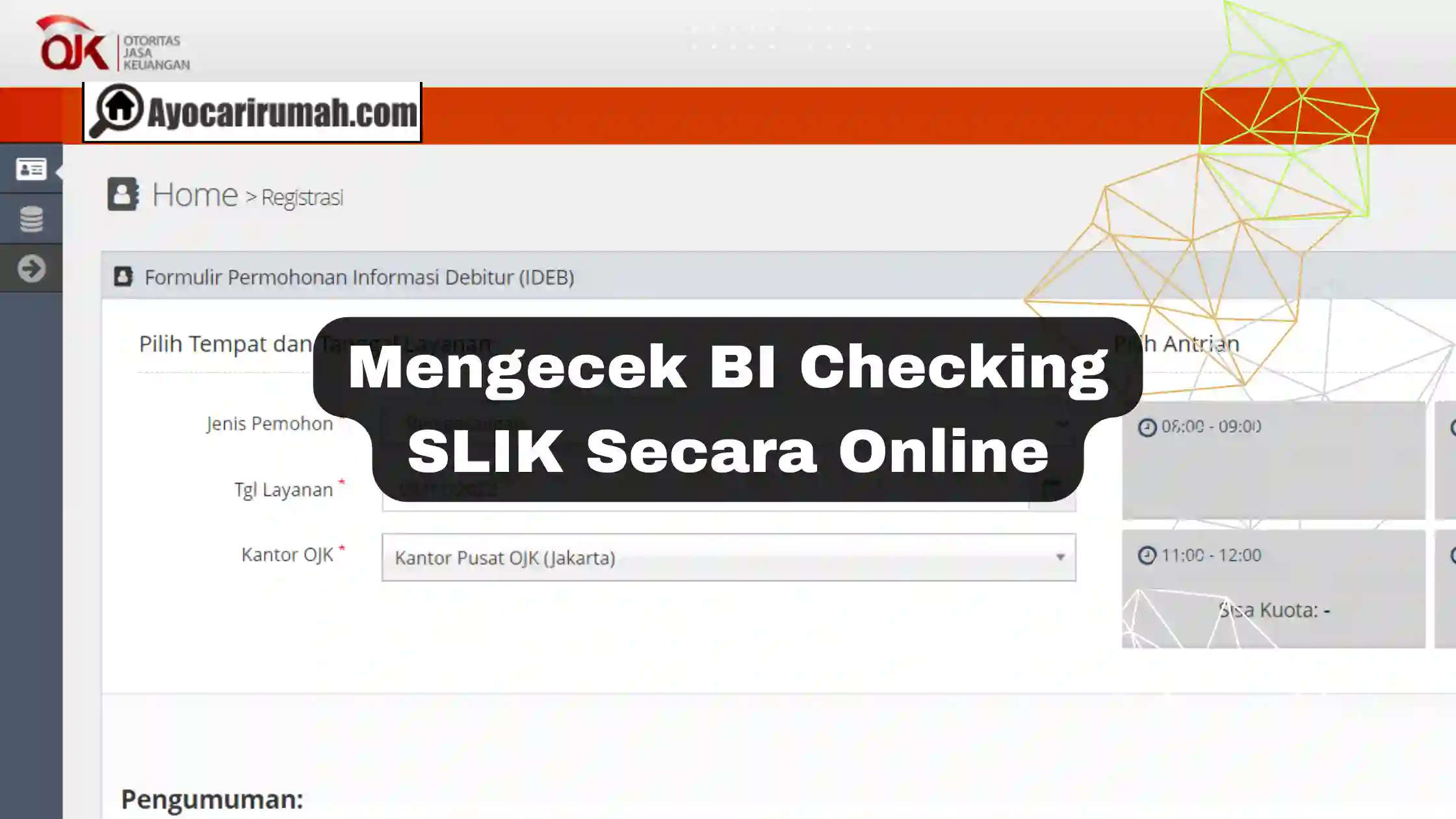 Mengecek BI Checking SLIK Secara Online
